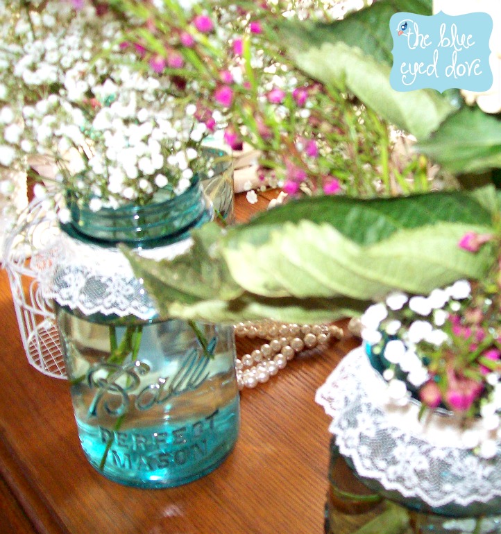 Shabby Chic Shower Centerpieces