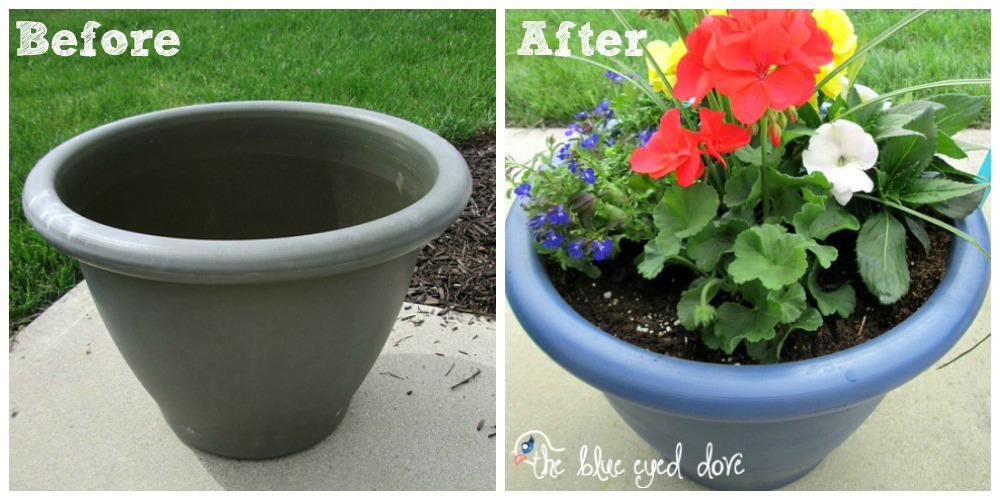 DIY Planted Flower Pots