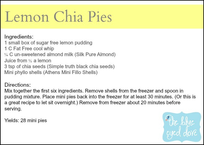 Lemon Chia Pies Recipe
