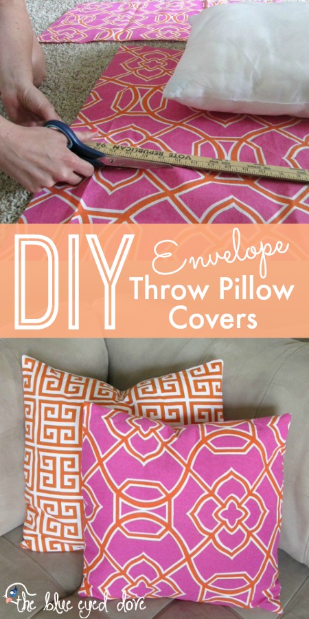 DIY Envelope Throw Pillow Covers