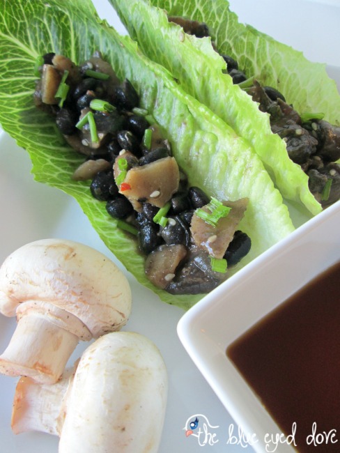 Black Bean & Mushroom Lettuce Wraps