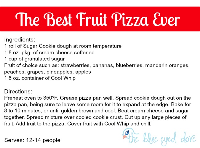 The Best Fruit Pizza Ever Recipe
