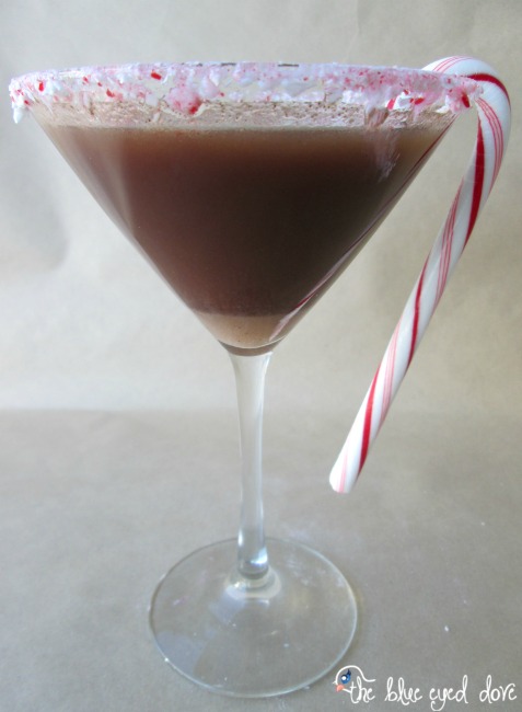 Chocolate Covered Candy Cane Martini