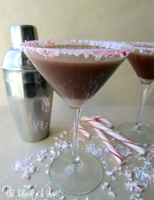Chocolate Covered Candy Cane Martini