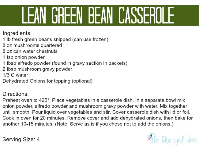 Lean Green Bean Casserole Recipe