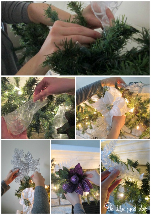 Decorating a mantel with Garland